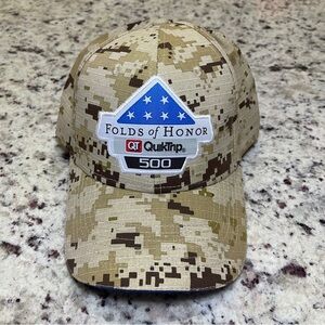 2017 Folds of Honor QuikTrip 500 NASCAR Camo Camouflage Hat SnapBack Atlanta